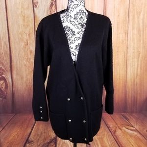 Women's Summit Hill Oversized Black Cardigan B75